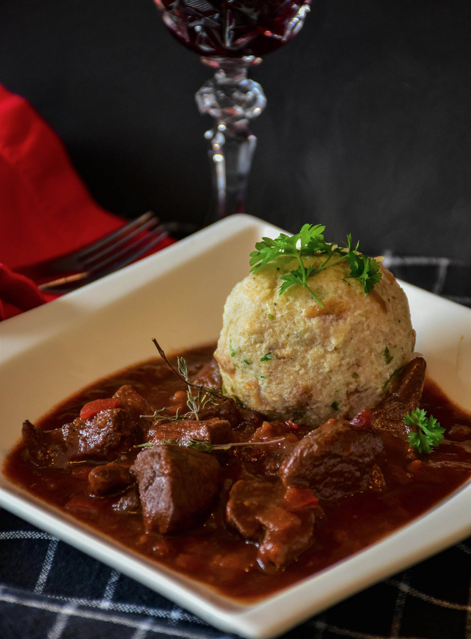 goulash with venison wild game meat